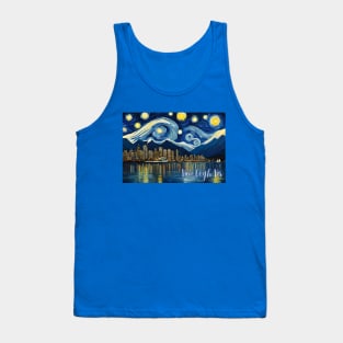 Van Gogh Vancouver British Columbia Starry Night Pacific Coast Tank Top